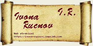 Ivona Ručnov vizit kartica